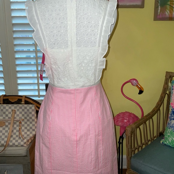 Lilly Pulitzer NWT Maya Shift Dress Pink Tropics Seersucker Size 00,0,2,12,16 - Picture 15 of 16